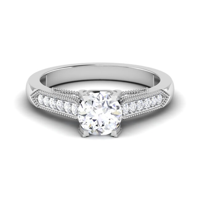 Stunning Sovereign: 0.8 Carat Diamond Ring, Captivating Authority in 18k Gold