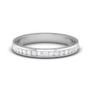 Luminescent Echo: 0.32 Carat Half Eternity Diamond Ring in 18k Gold