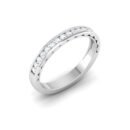 Luminescent Echo: 0.32 Carat Half Eternity Diamond Ring in 18k Gold
