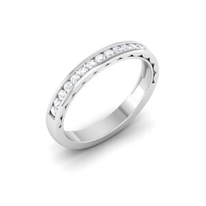 Half Eternity Diamond Ring 0.32 Carat in 18K Gold Dubai UAE | Luminescent Echo
