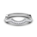 Radiant Delight: 0.19 Carat Half Eternity Diamond Ring in 18k Gold