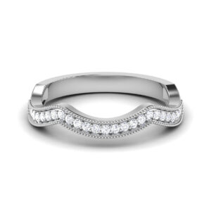 Radiant Delight: 0.19 Carat Half Eternity Diamond Ring in 18k Gold