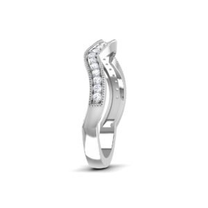 Radiant Delight: 0.19 Carat Half Eternity Diamond Ring in 18k Gold