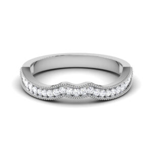Ethereal Gleam: 0.20 Carat Half Eternity Diamond Ring in 18k Gold