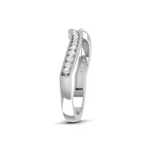 Ethereal Gleam: 0.20 Carat Half Eternity Diamond Ring in 18k Gold