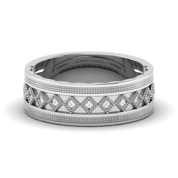 Glimmering Serenade: 0.09 Carat Diamond Ring in 18k Gold