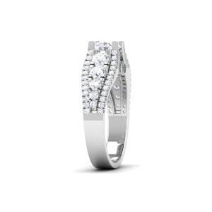 Radiant Majesty: 1 Carat Diamond Ring, Timeless Elegance in 18k Gold