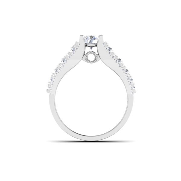 Radiant Majesty: 1 Carat Diamond Ring, Timeless Elegance in 18k Gold