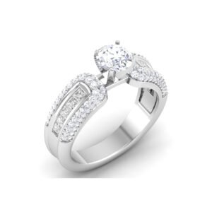 Captivating Gleam: 0.7 Carat Diamond Ring, Brilliant Beauty in 18k Gold
