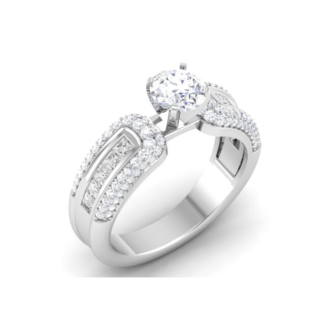 Captivating Gleam: 0.7 Carat Diamond Ring, Brilliant Beauty in 18k Gold