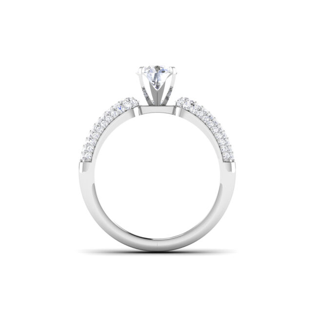 Captivating Gleam: 0.7 Carat Diamond Ring, Brilliant Beauty in 18k Gold