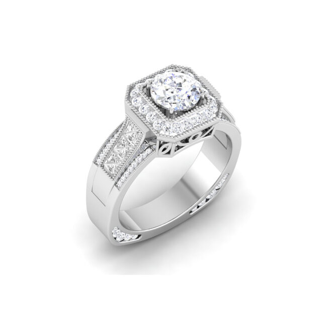 Eternal Radiance: 1 Carat Diamond Ring, Timeless Glamour in 18k Gold - Image 2