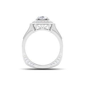Eternal Radiance: 1 Carat Diamond Ring, Timeless Glamour in 18k Gold