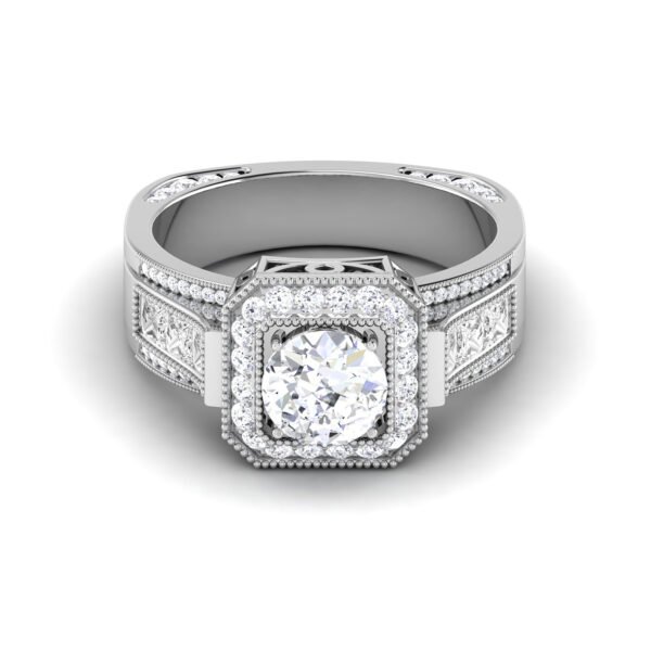 Eternal Radiance: 1 Carat Diamond Ring, Timeless Glamour in 18k Gold