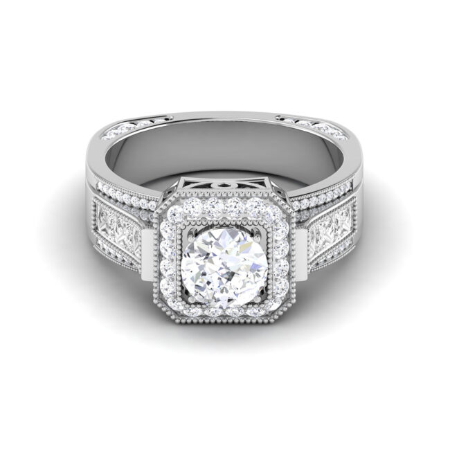 Eternal Radiance: 1 Carat Diamond Ring, Timeless Glamour in 18k Gold