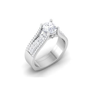 1.5 Carat Diamond Ring in 18K Gold Dubai – Radiant Luxury Engagement Ring UAE