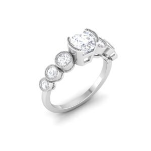 Golden Eternity: 0.9 ct Diamond Engagement Ring, Timeless Love in 18k Gold