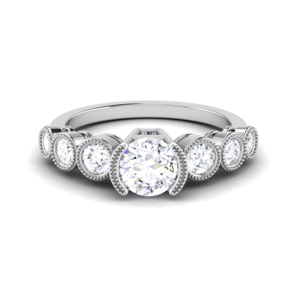 Golden Eternity: 0.9 ct Diamond Engagement Ring, Timeless Love in 18k Gold