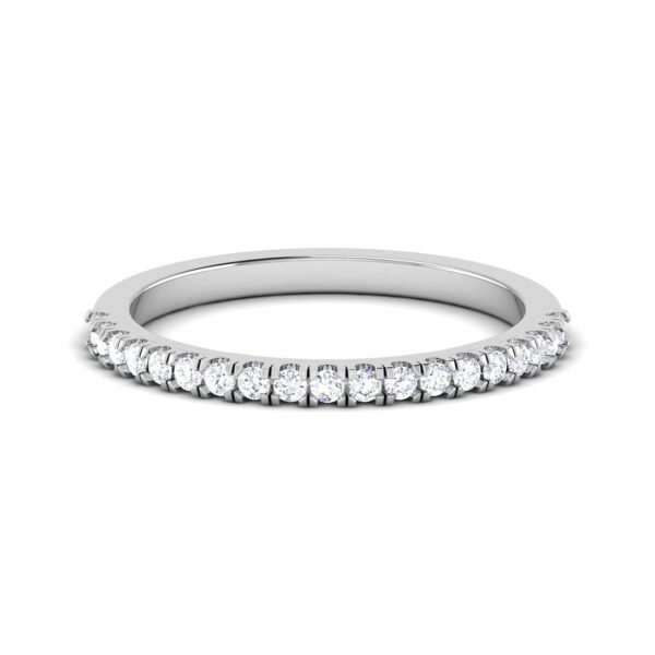 Eternal Enchantment: 0.29 cts Diamond Half Eternity Ring, Timeless Allure in 18k Gold