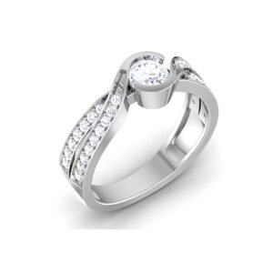 Timeless Harmony: 0.25 ct Diamond Engagement Ring, Eternal Balance in 18k Gold