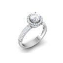Eternal Flame: 1 ct Diamond Engagement Ring, Fiery Passion in 18k Gold