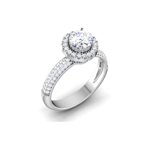 Eternal Flame: 1 ct Diamond Engagement Ring, Fiery Passion in 18k Gold - Image 3