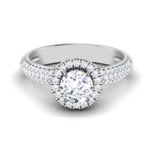Eternal Flame: 1 ct Diamond Engagement Ring, Fiery Passion in 18k Gold