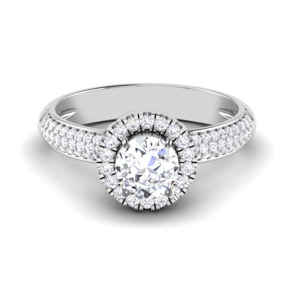 Eternal Flame: 1 ct Diamond Engagement Ring, Fiery Passion in 18k Gold