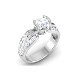 Radiant Harmony 0.8 Carat Diamond Ring in 18K Gold Dubai