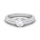 Celestial Grace: 0.8 ct Diamond Engagement Ring, Heavenly Charm in 18k Gold