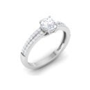Celestial Grace: 0.8 ct Diamond Engagement Ring, Heavenly Charm in 18k Gold