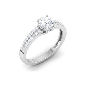 Diamond Engagement Ring 18K Gold Dubai – 0.8 Ct Celestial Grace Ring UAE
