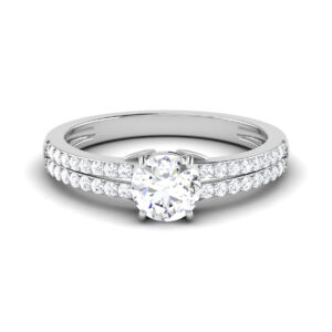 Celestial Grace: 0.8 ct Diamond Engagement Ring, Heavenly Charm in 18k Gold