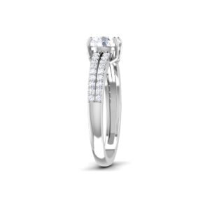 Diamond Engagement Ring 18K Gold Dubai – 0.8 Ct Celestial Grace Ring UAE