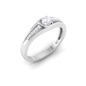 Golden Embrace: 0.6 ct Diamond Engagement Ring, Eternal Love in 18k Gold