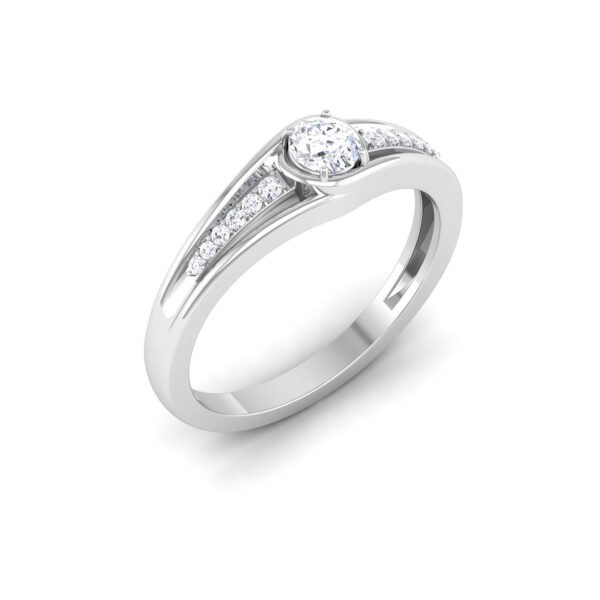 Golden Embrace: 0.6 ct Diamond Engagement Ring, Eternal Love in 18k Gold