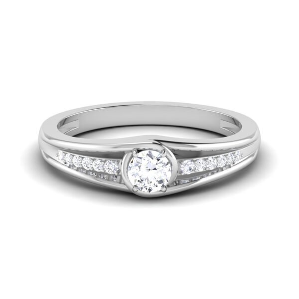 Golden Embrace: 0.6 ct Diamond Engagement Ring, Eternal Love in 18k Gold