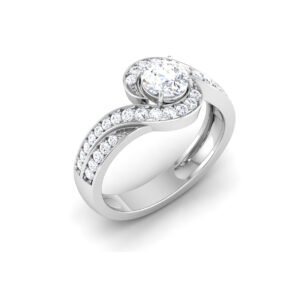 Diamond Engagement Ring 18K Gold Dubai – 0.6 Ct Enchanting Harmony