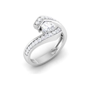 Diamond Engagement Ring 18K Gold Dubai – 0.6 ct Sunlit Embrace Ring
