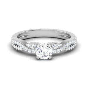 Everlasting Radiance: 1 ct Diamond Engagement Ring, Timeless Love in 18k Gold
