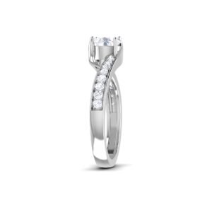 Radiant Serenity: 0.8 ct Diamond Engagement Ring, Captivating Elegance in 18k Gold