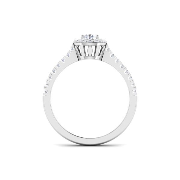 Harmony's Gleam: 0.8 ct Diamond Engagement Ring, Graceful Union in 18k Gold