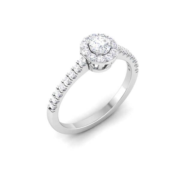 Harmony's Gleam: 0.8 ct Diamond Engagement Ring, Graceful Union in 18k Gold