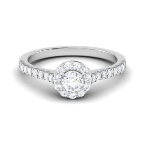 Harmony's Gleam: 0.8 ct Diamond Engagement Ring, Graceful Union in 18k Gold
