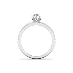 Royal Devotion: 1 ct Diamond Engagement Ring, Majestic Commitment in 18k Gold
