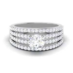 Royal Devotion: 1 ct Diamond Engagement Ring, Majestic Commitment in 18k Gold