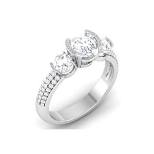 Glamorous Sparkle: 0.8 Carat Diamond Ring, Brilliant Beauty in 18k Gold