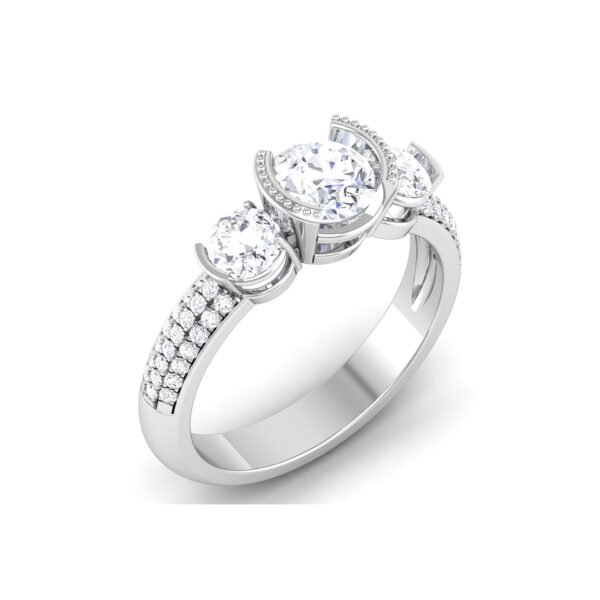 Glamorous Sparkle: 0.8 Carat Diamond Ring, Brilliant Beauty in 18k Gold