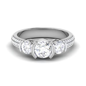 Glamorous Sparkle: 0.8 Carat Diamond Ring, Brilliant Beauty in 18k Gold