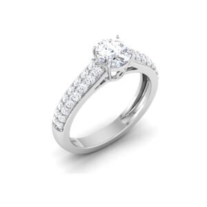 Harmony's Embrace: 0.8 ct Diamond Engagement Ring, Blissful Union in 18k Gold